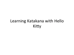 Learning Katakana with