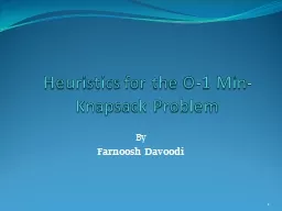 Heuristics for the O-1 Min-Knapsack Problem