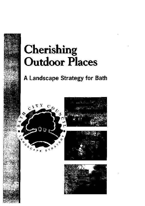Cherishing Outdoor Places A Landscape Strategy for Bath