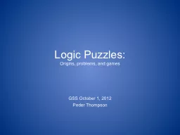 Logic Puzzles: