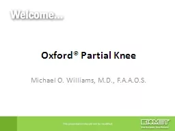 Oxford® Partial Knee