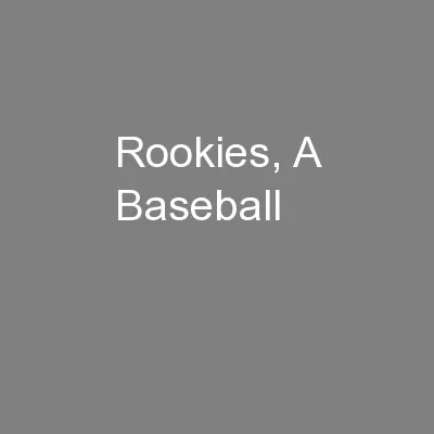 Rookies, A Baseball