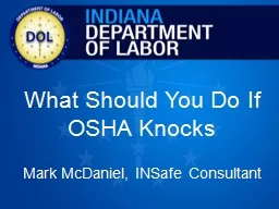 What Should You Do If OSHA Knocks