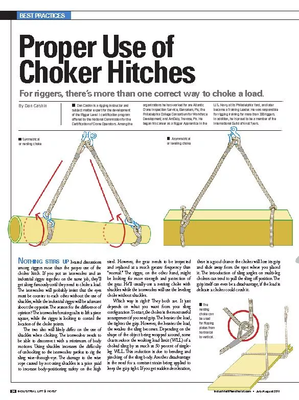 roper Use of Choker Hitches