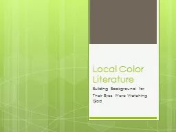 Local Color Literature