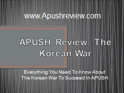 APUSH Review: The Korean War