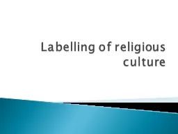 Labelling of religious culture