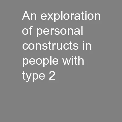 An exploration of personal constructs in people with type 2