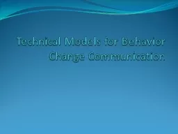 Technical Models for