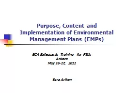 Purpose, Content and Implementation of Environmental Manage