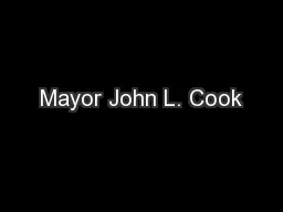 Mayor John L. Cook
