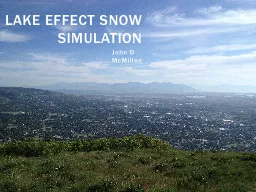 Lake Effect Snow Simulation