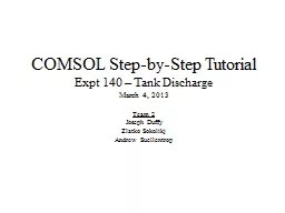 COMSOL Step-by-Step Tutorial
