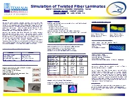 Simulation of Twisted Fiber Laminates