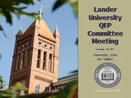 Lander University QEP Committee Report