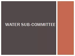 Water Sub-committee