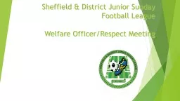 Sheffield & District Junior Sunday Football League