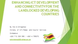 ENHANCING ICT DEVELOPMENT AND CONNECTIVITY FOR THE LANDLOCK
