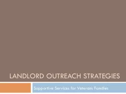 Landlord Outreach Strategies