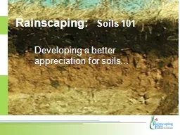 Developing a better appreciation for soils…