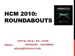 Hcm  2010: roundabouts