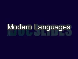 Modern Languages