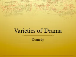 Varieties of Drama