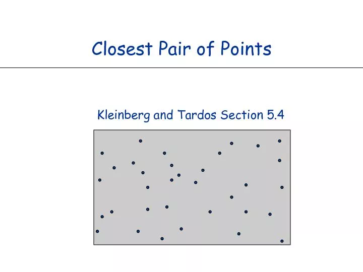 Closest pair of points