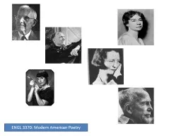 ENGL 3370: Modern American Poetry