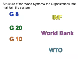 G 8 World Bank