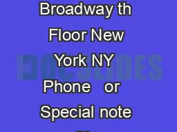 Administrative Enforcement Unit  Broadway th Floor New York NY  Phone   or   Special note