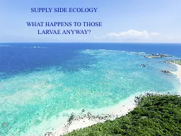 SUPPLY SIDE ECOLOGY
