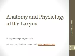 Anatomy and Physiology of the Larynx