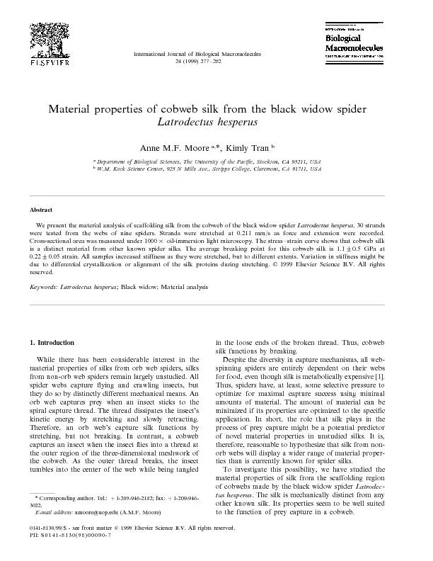 International Journal of Biological Macro molecules 24(1999)277
