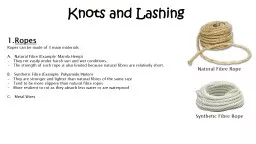 Knots and Lashing