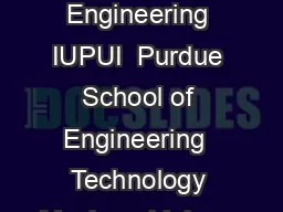 THE BME NETWORK Newsletter of the Department of Biomedical Engineering IUPUI  Purdue School