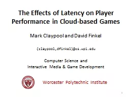 The Effects of Latency on Player Performance in Cloud-based