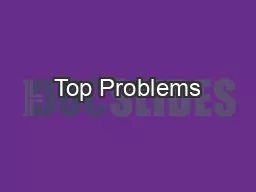 Top Problems