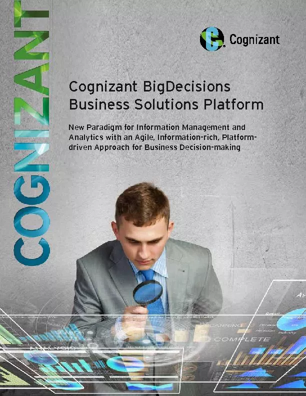 Cognizant BigDecisionsBusiness Solutions PlatformNew Paradigm for Info