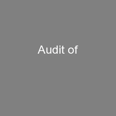 Audit of