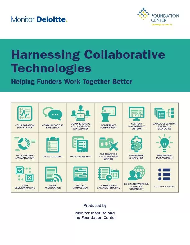 Harnessing Collaborative TechnologiesHelping Funders Work Together Bet