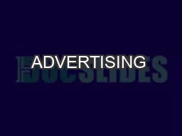 ADVERTISING & MARKETING