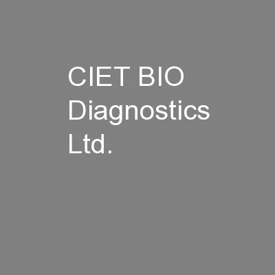 CIET BIO Diagnostics Ltd.