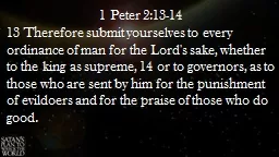 1 Peter 2:13-14
