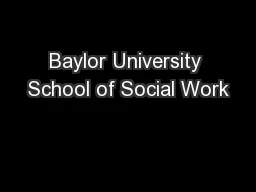 Baylor University School of Social Work
