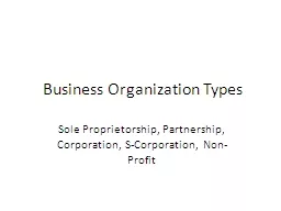 Business Organization Types
