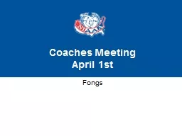 Coaches Meeting