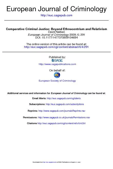 http://euc.sagepub.comEuropean Journal of Criminology DOI: 10.1177/147