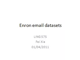 Enron email datasets