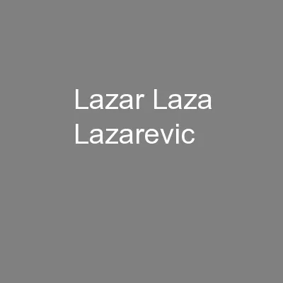 Lazar Laza Lazarevic
